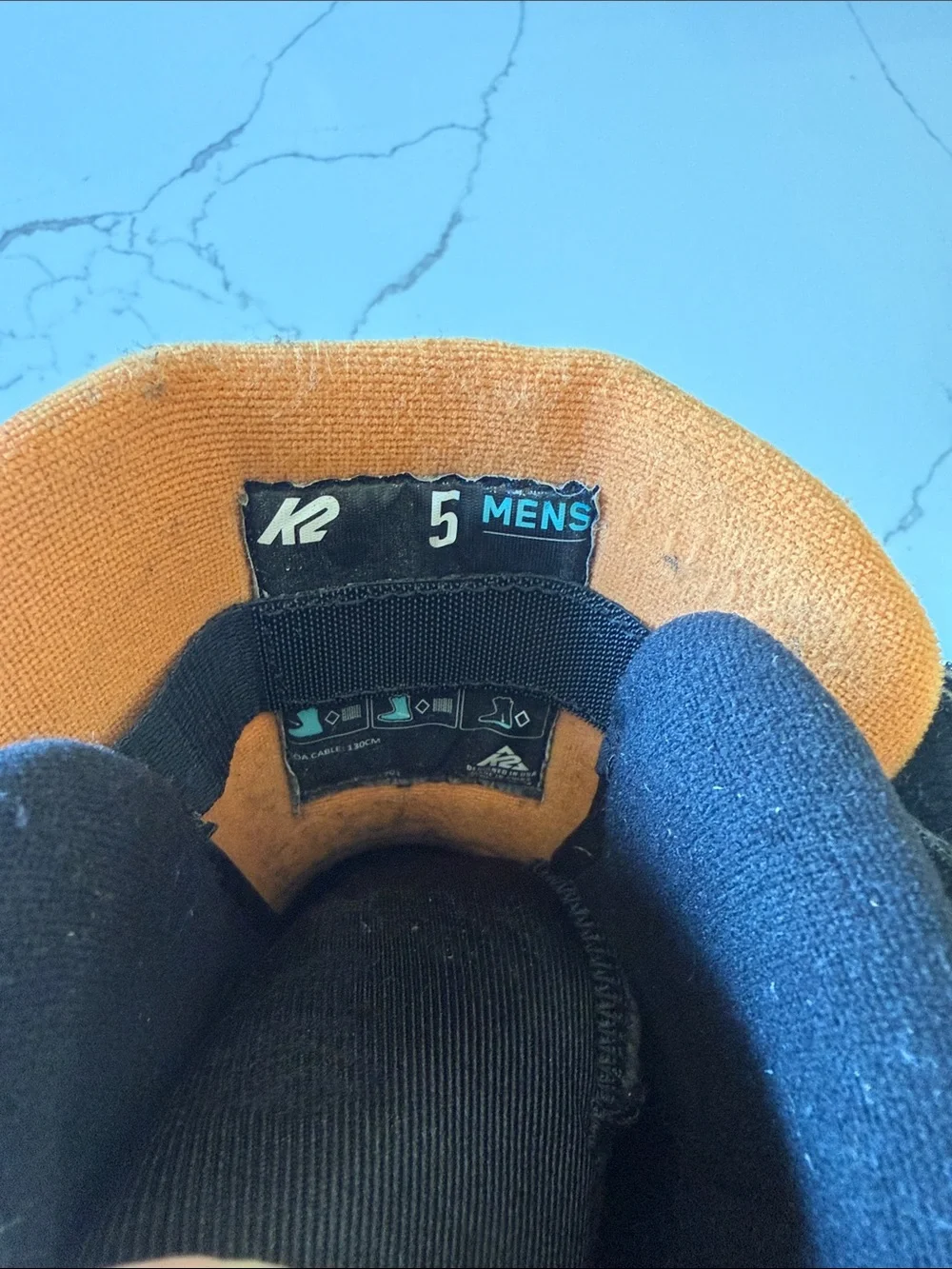 K2 Vandal Men's Black Snowboard Boots with Orange Accents